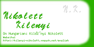 nikolett kilenyi business card